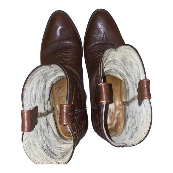 Dan Post Milwaukee Antique Brown Leather Western Casual Boots Men's Size 9D - Picture 7 of 12